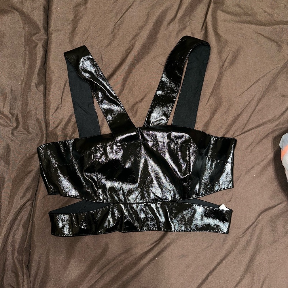 Forever 21 Black Sleeveless Bustier Tank Top